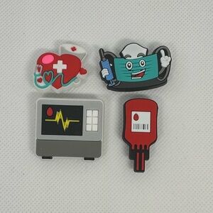 Medical-Themed Shoe Charms – Nurse & Healthcare – Set #1 – 4-Piece Set – NWOT